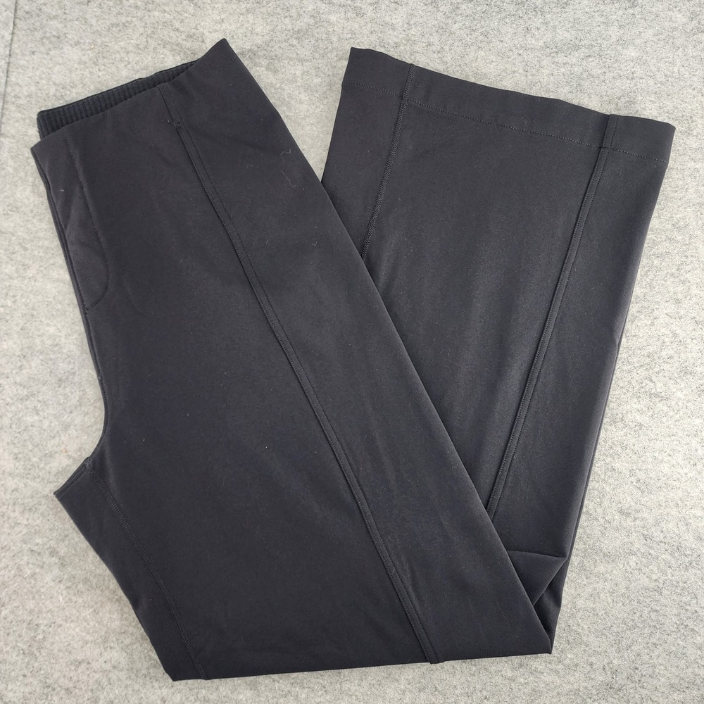 Duluth Trading Co Noga Go-To Wide Leg Pants Black Womens Size S Short Activewear